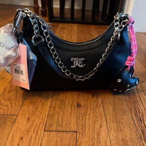 Brand New Juicy Couture Bag with Bag Charms, in black